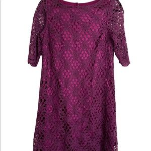 Ladies dress lined with lace type overlay size 8